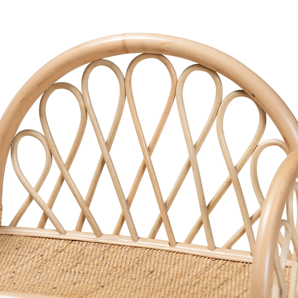 Natural Brown Rattan 2-Tier Display Shelf G534699