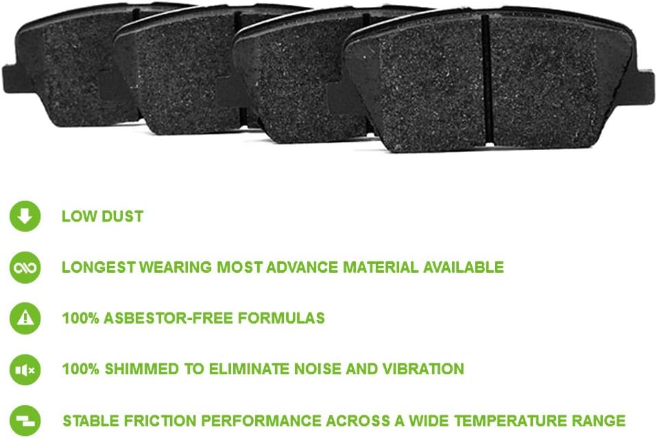 Ceramic Front Rear Disc Brake Pad Set P54965