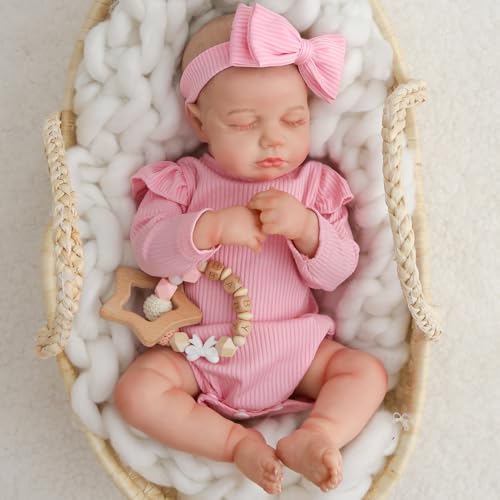 18 Inch Sleeping Baby Doll with Magnetic Pacifier F98255