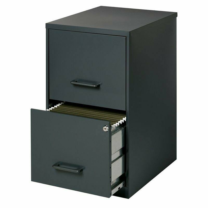 2 Drawer Black Letter File Cabinet R38411