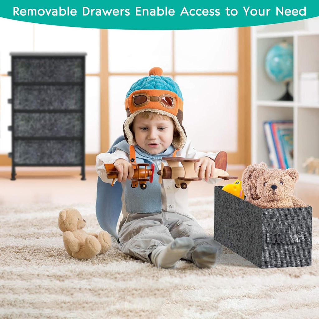 Narrow Vertical 4 Fabric Drawer Dresser Y34562
