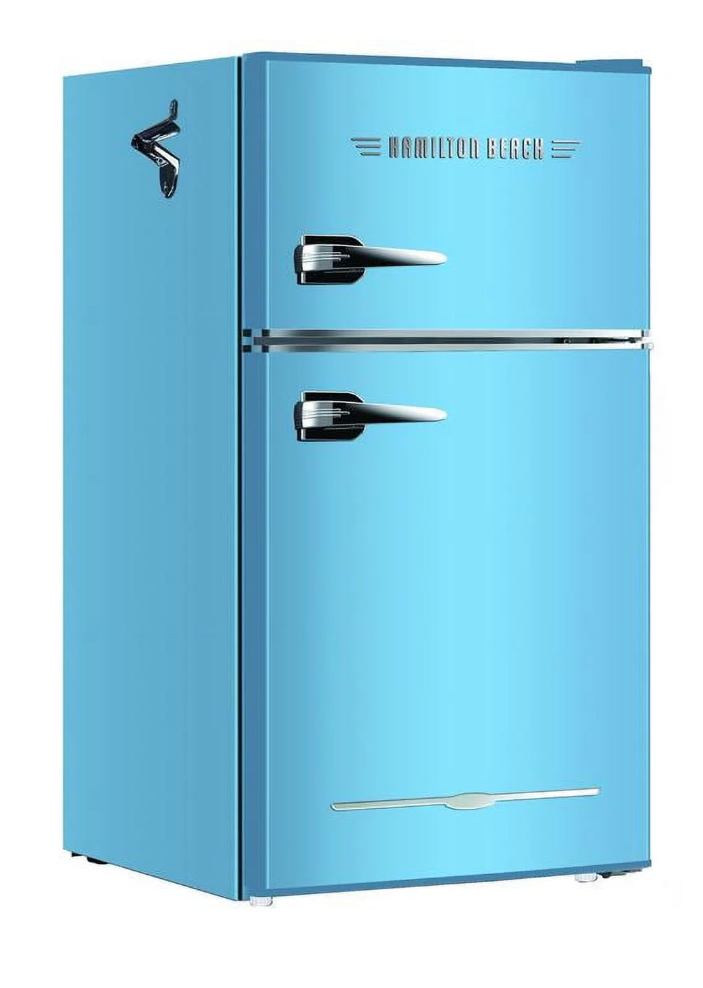3.1 Cu Ft 2 Door Retro Bar Refrigerator with Bottle Opener, Blue S43898