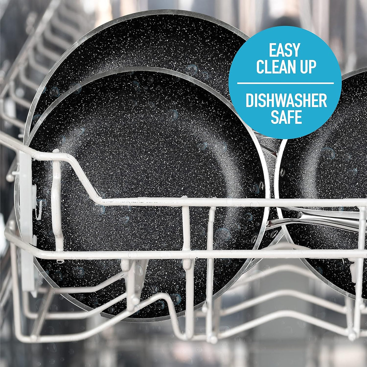 10pc Nonstick Granite Stone Cookware Set Q740