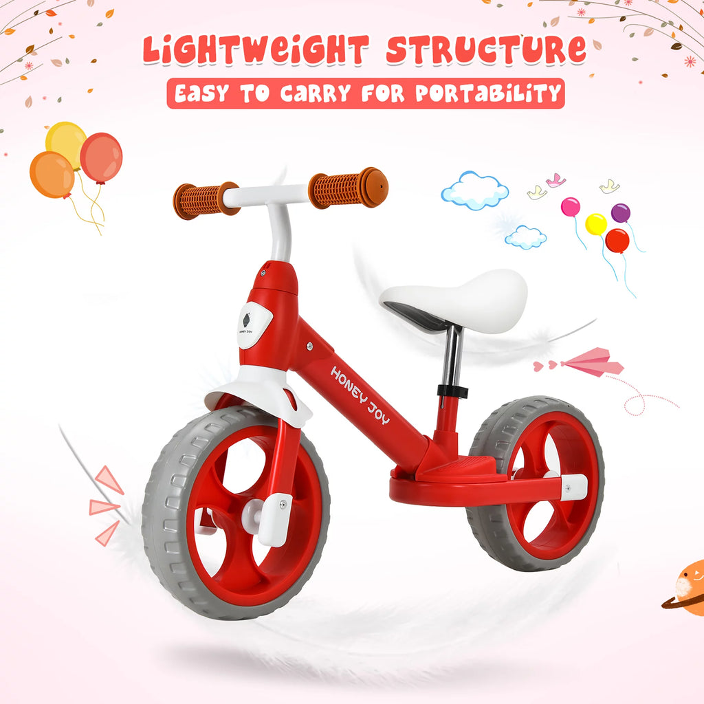 Kids Balance Bike Toddler Training Bicycle Red E302