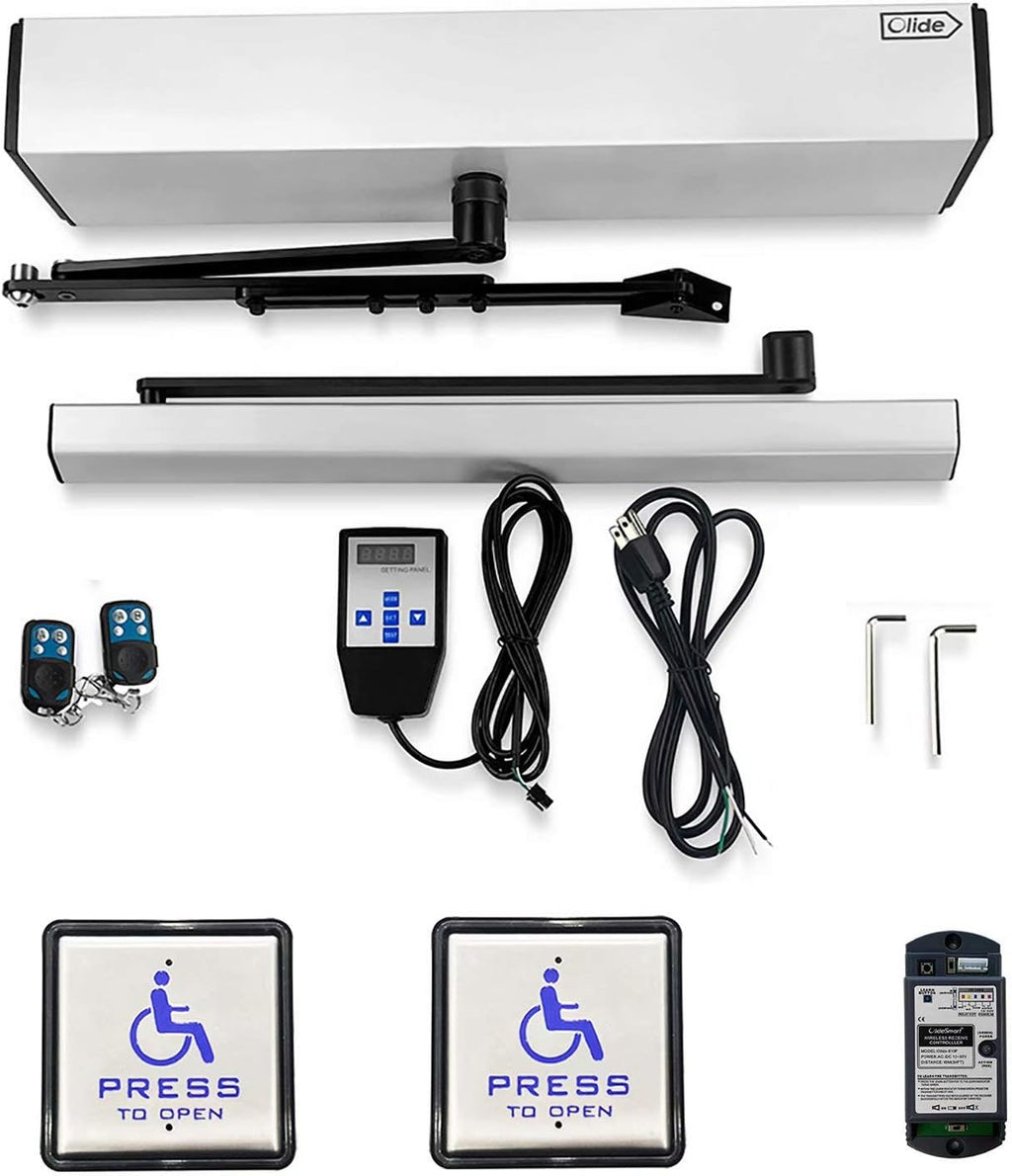 Low Energy ADA Swing Door Operator with Stainless Steel Push Buttons D9044