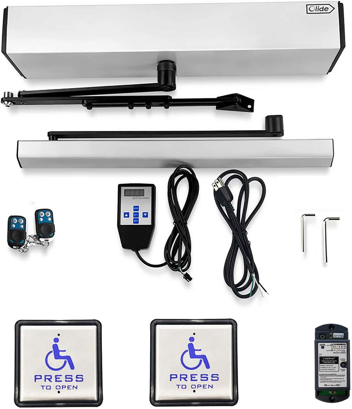 Low Energy ADA Swing Door Operator with Stainless Steel Push Buttons D9044
