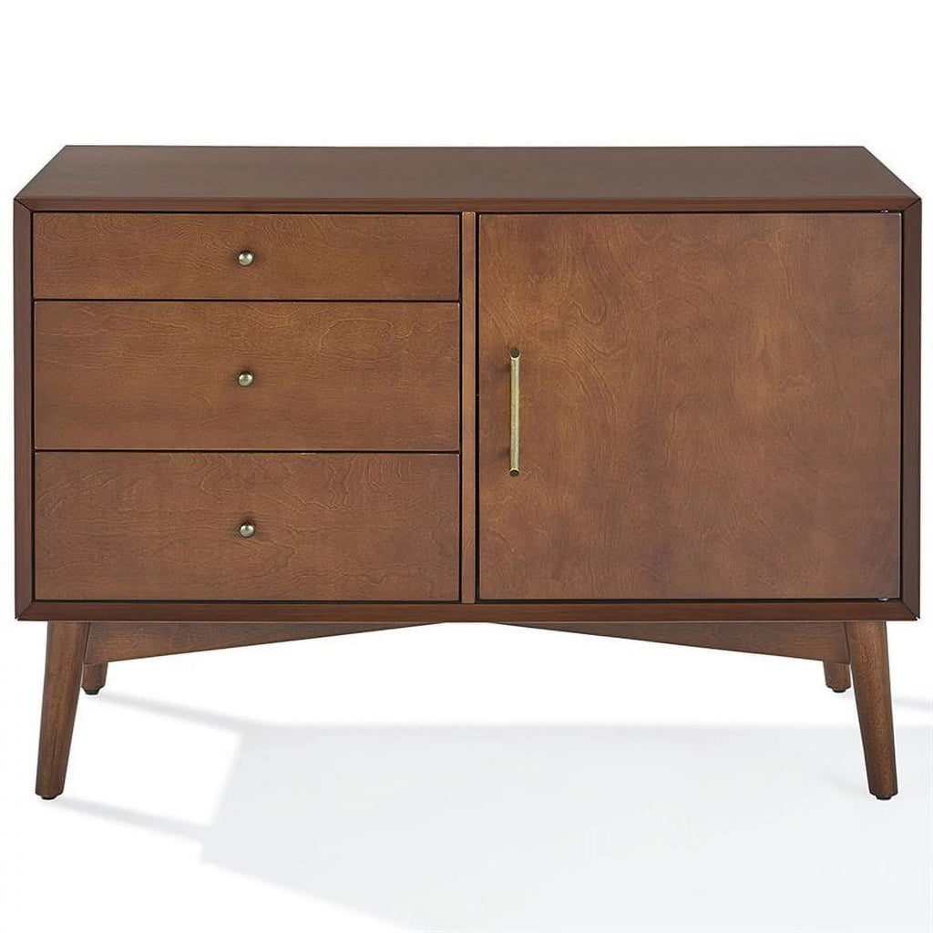 Mid-Century Wood Media Console Table in Mahogany B768