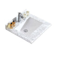 White Carrara Countertop 24 inch Single Hole with Rectangle Sink P357840