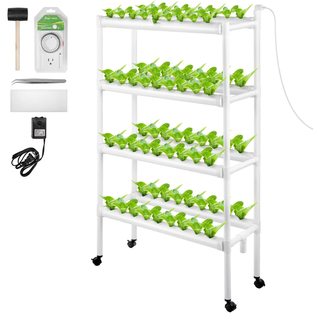 72 Plant Sites 4 Layers 8 Pipes Hydroponic Grow Kit U615511