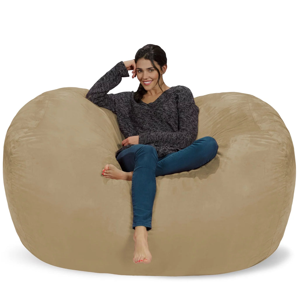 Memory Foam Lounger with Ultra Fur Cover, 6 ft, Ultra Fur Red T739