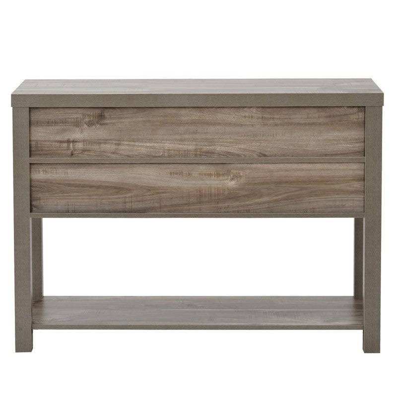 44x22 Grey Wood Metal TV Stand with Storage Cabinets and Shelves J1171