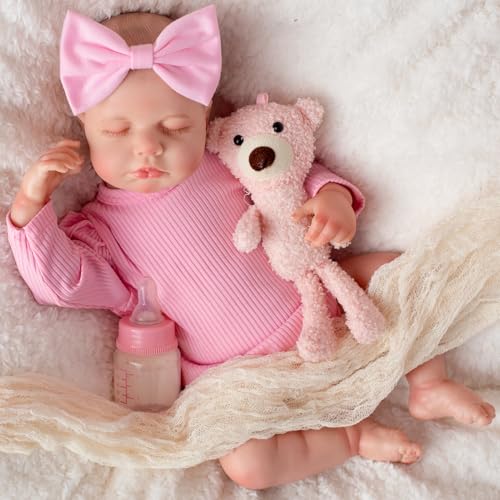 18 Inch Sleeping Baby Doll with Magnetic Pacifier F98255