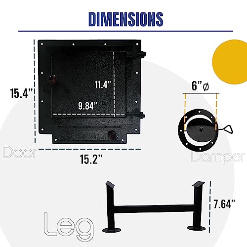 Double Barrel Stove Adapter Kit for 30 to 55 Gallon Drums E319