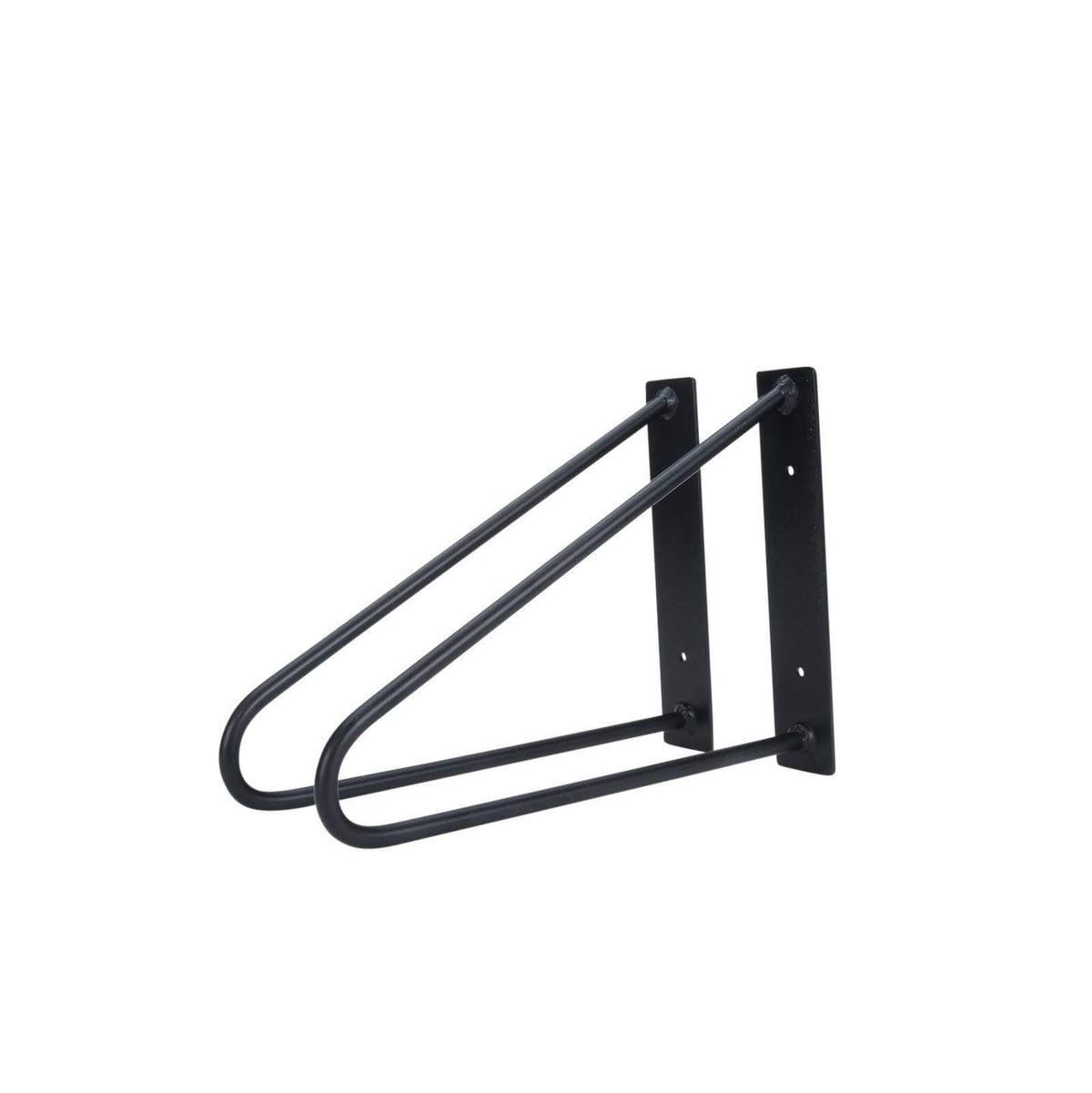 Jet Black Satin Shelf Brackets, Pair of 2 P459182