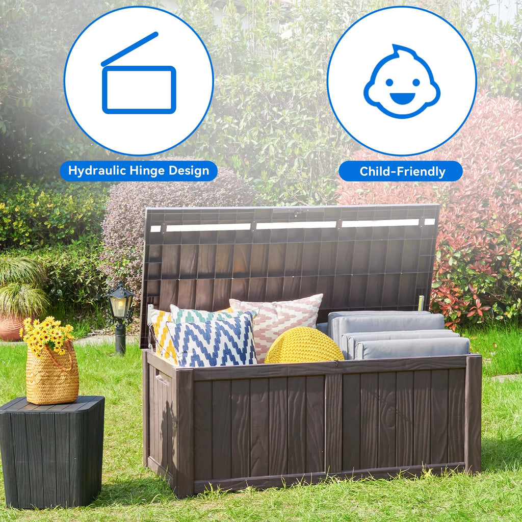 Outdoor Storage Deck Box 120 Gallon Resin M510