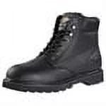 Black Leather Lace-Up Steel Toe Work Boots E170511
