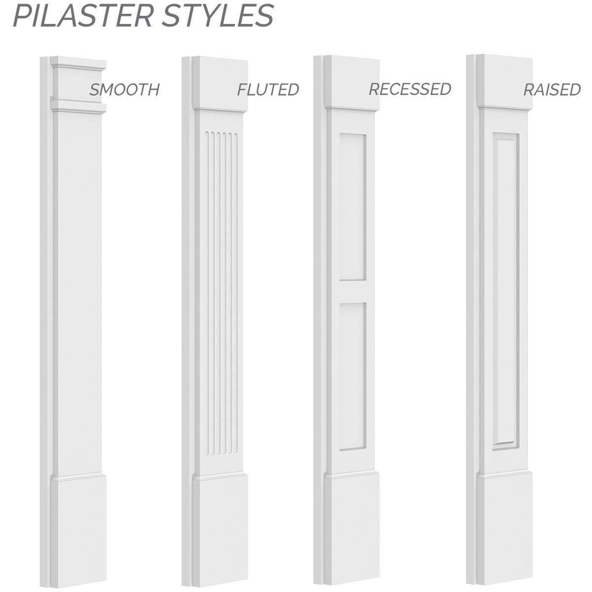 PVC Pilaster with Capital & Base (Pair) F49444