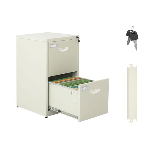 Black 2 Drawer Metal File Cabinet with Lock X167617