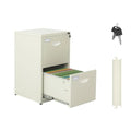 Black 2 Drawer Metal File Cabinet with Lock X167617