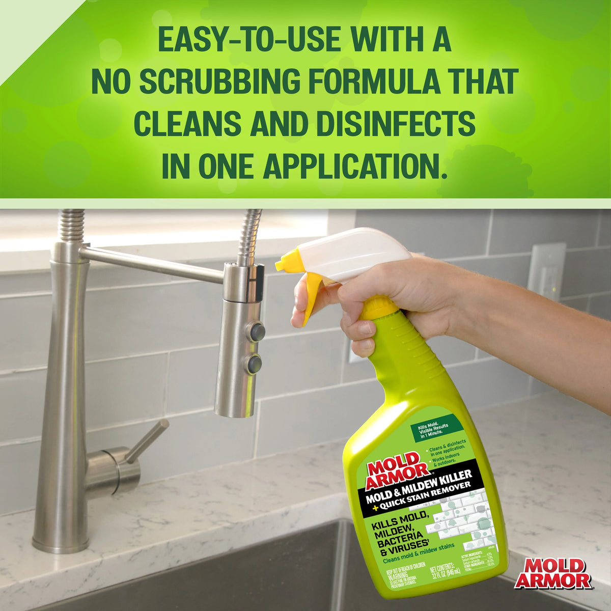 Mold and Mildew Killer + Quick Stain Remover, 32 oz. O89065