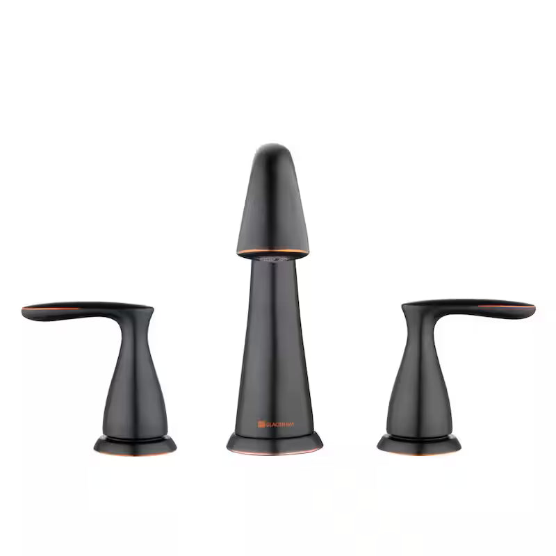 Bronze 2-Handle High-Arc Bathroom Faucet W7878