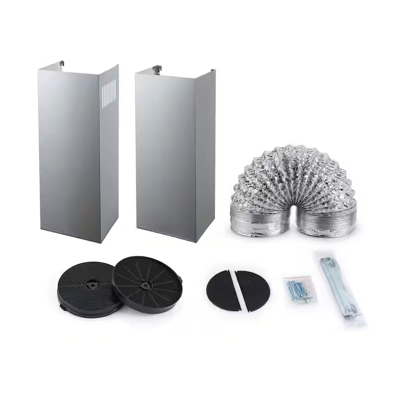 36 in. Convertible Wall Mount Range Hood with 2 Charcoal Filters in Stainless Steel P702695