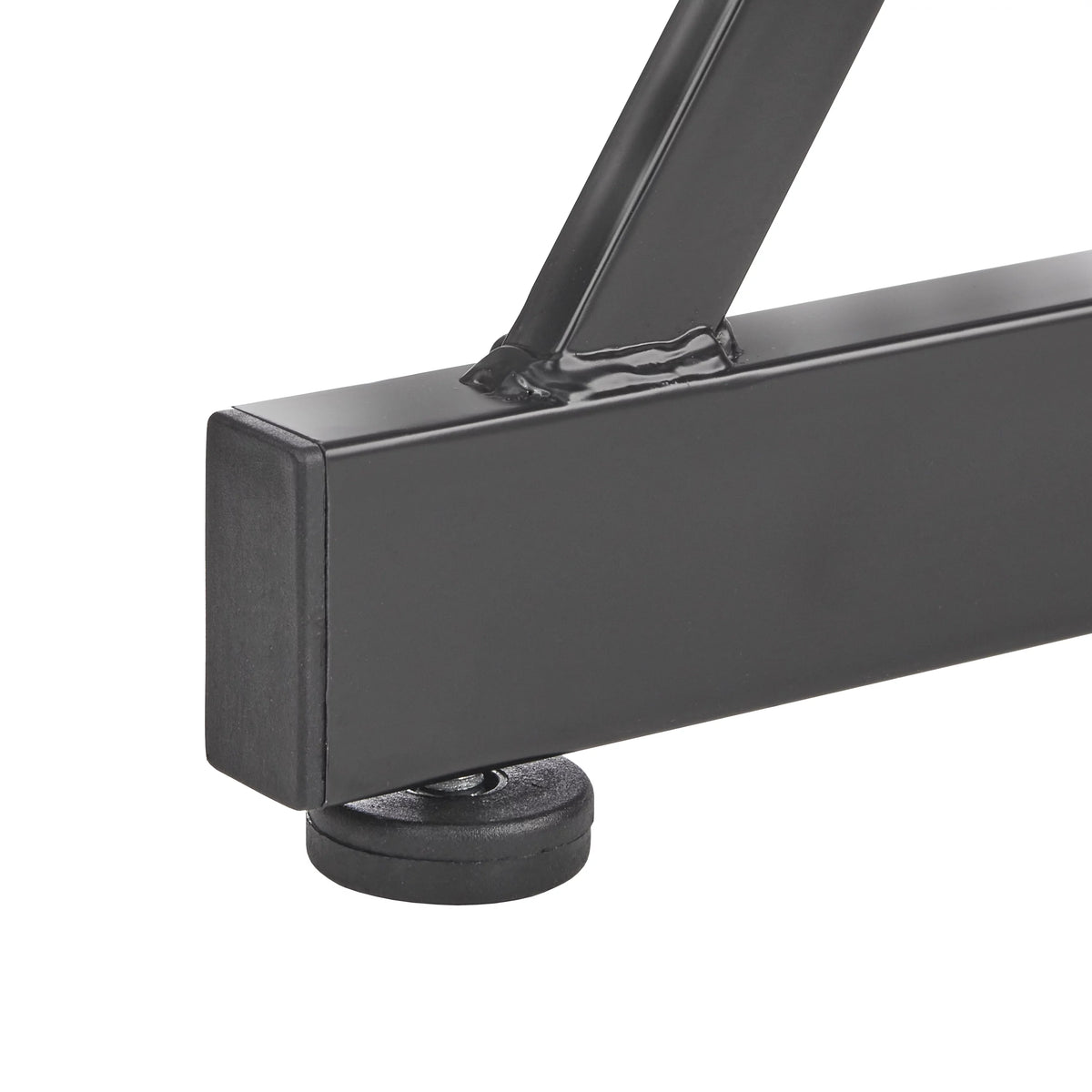 L Shape Computer Desk with Metal Frame & Clear Glass Top L52455