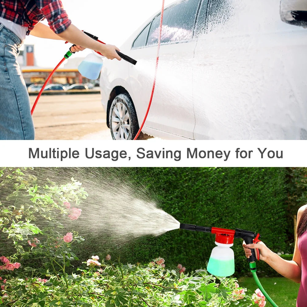 Foam Sprayer Nozzle Kit with 1 Liter Bottle Universal Connectors I530