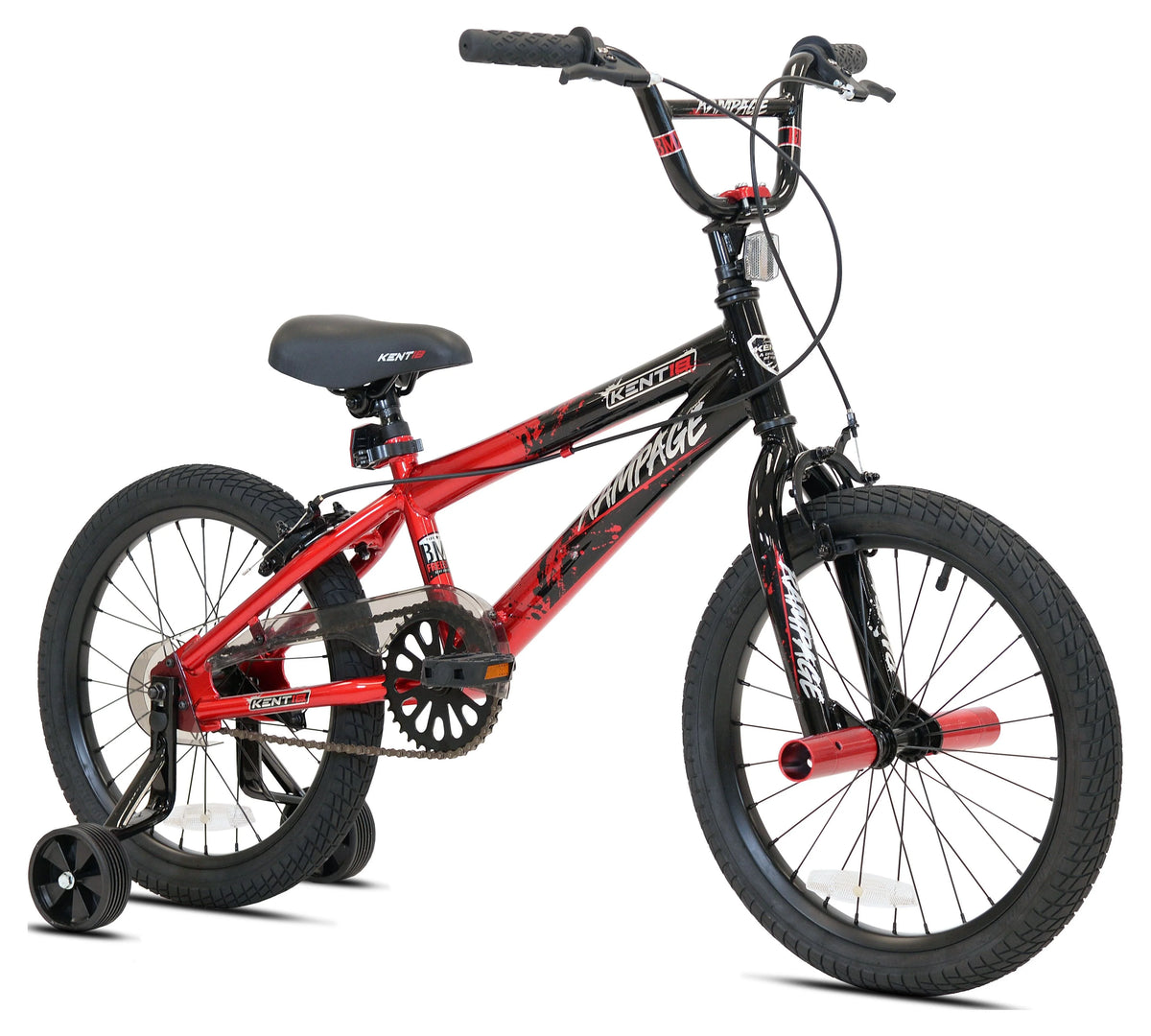 18 in. White and Black Bike W971
