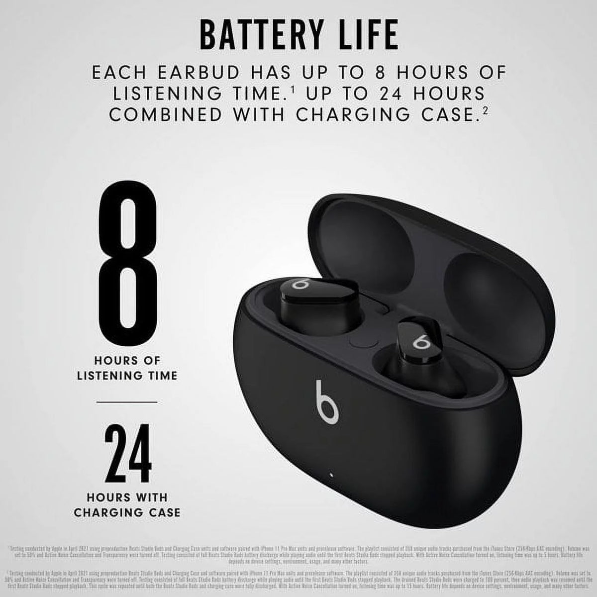 Black Wireless Noise Cancelling In Ear Headphones S1438