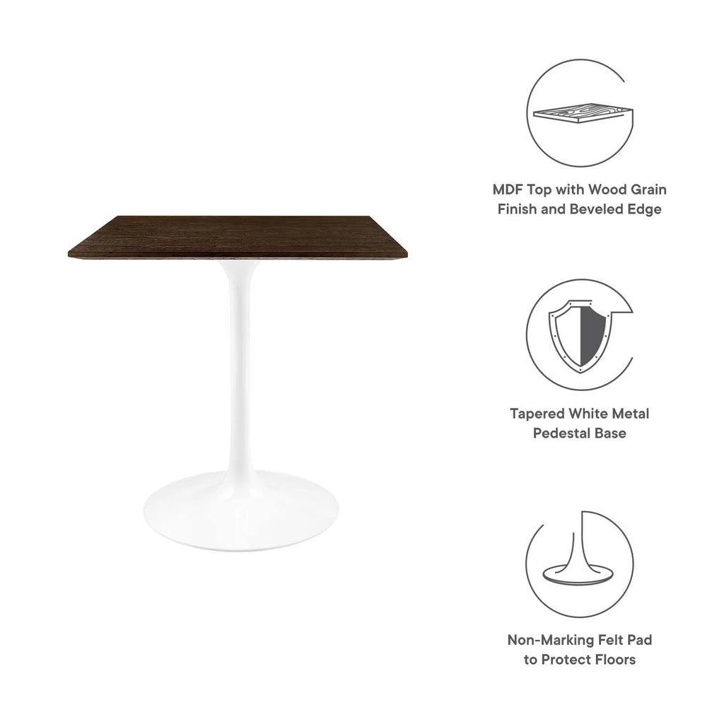 28" Square Wood Grain Dining Table B697