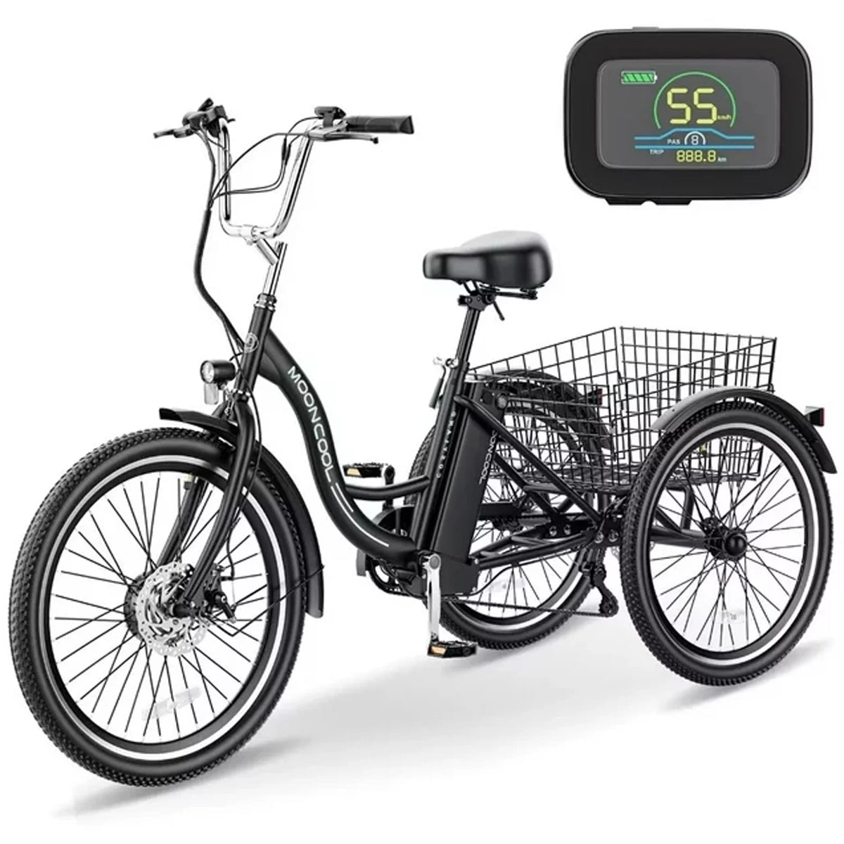 3 Wheel Electric Bike with Removable 36V 10Ah Lithium Battery T829312