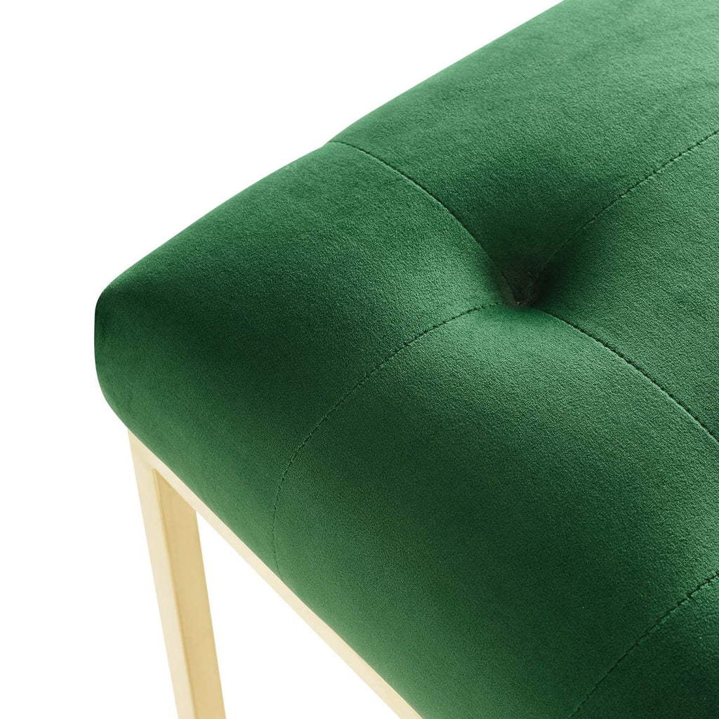 Velvet Fabric Metal Steel Gold Green Side Chair Y4087
