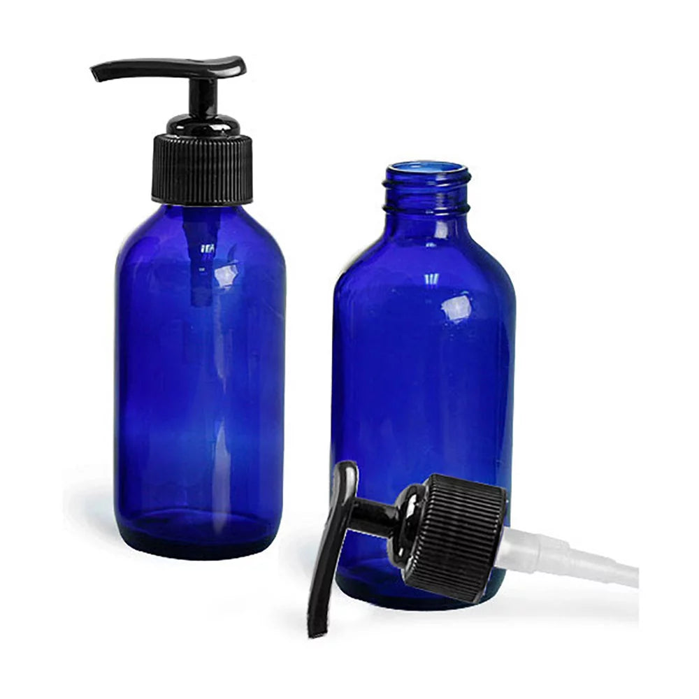 Cobalt Blue 4oz Glass Bottle with Pump Set of 6 A723051