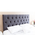 Velvet Upholstered Headboard Full/Queen Gray B7051