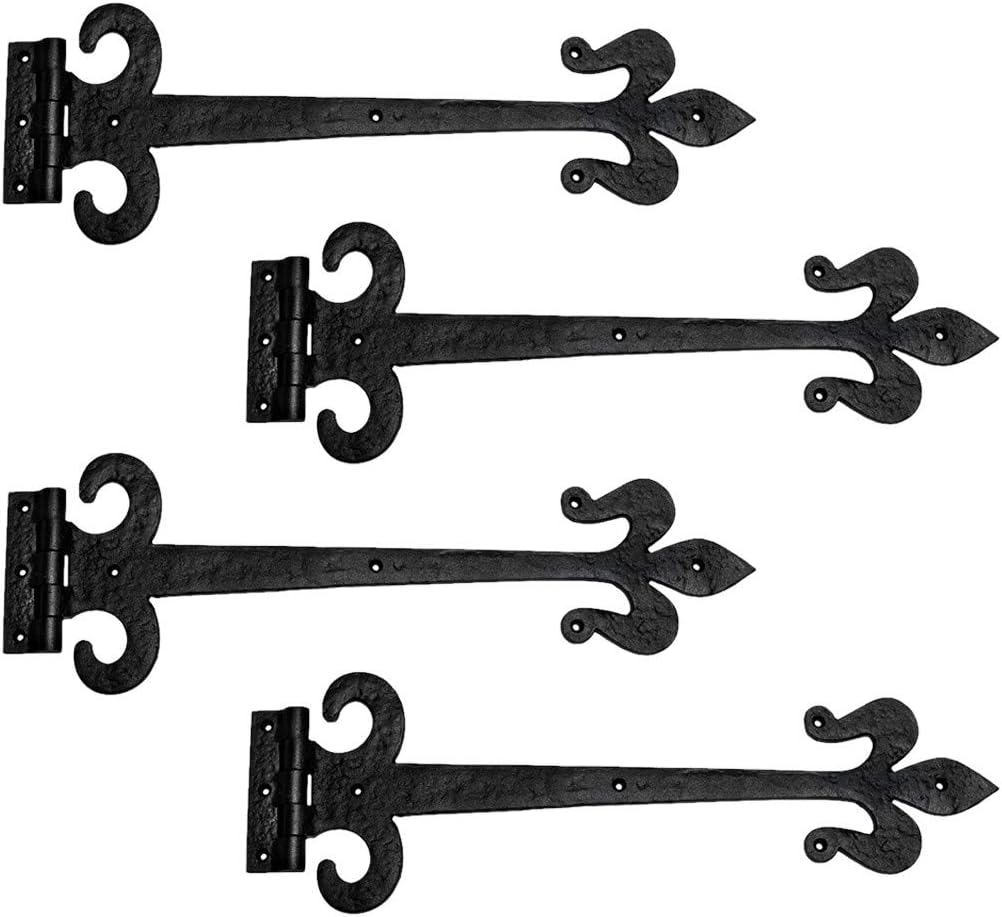 Black Wrought Iron Door Strap Hinge 18 Long Pack of 4 N87049