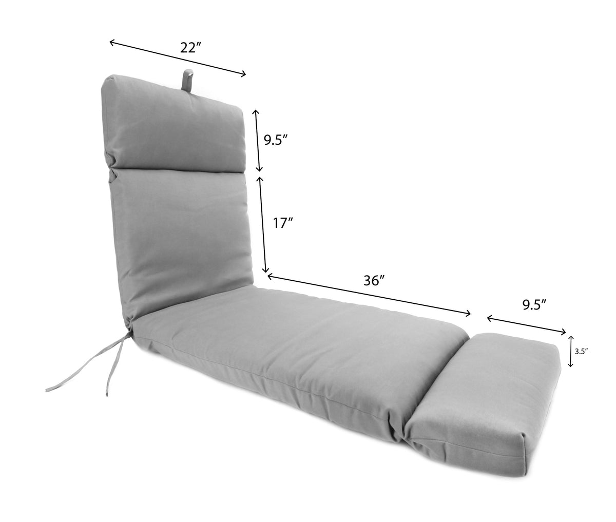 72" x 22" Multicolor Rectangle Chaise Lounge Outdoor Seating Cushion I779