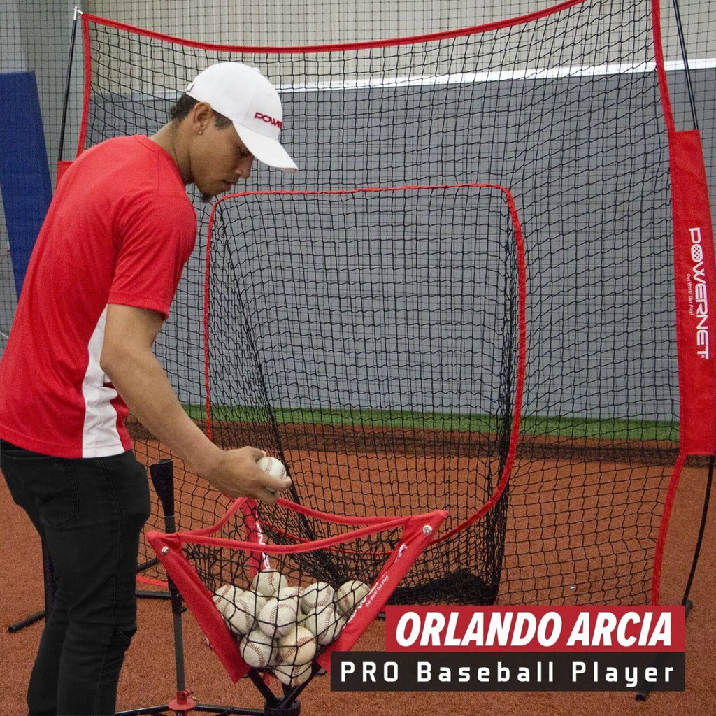 7x7 Practice Net Bundle with Strike Zone Ball Caddy and 3 Training Balls S1265