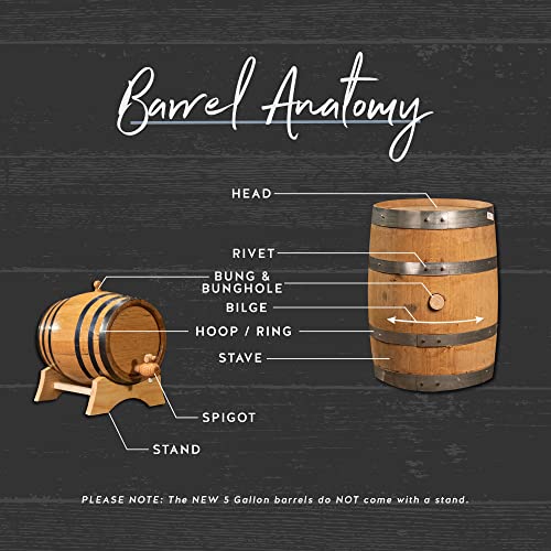 15 Gallon American White Oak Wood Barrel W394564