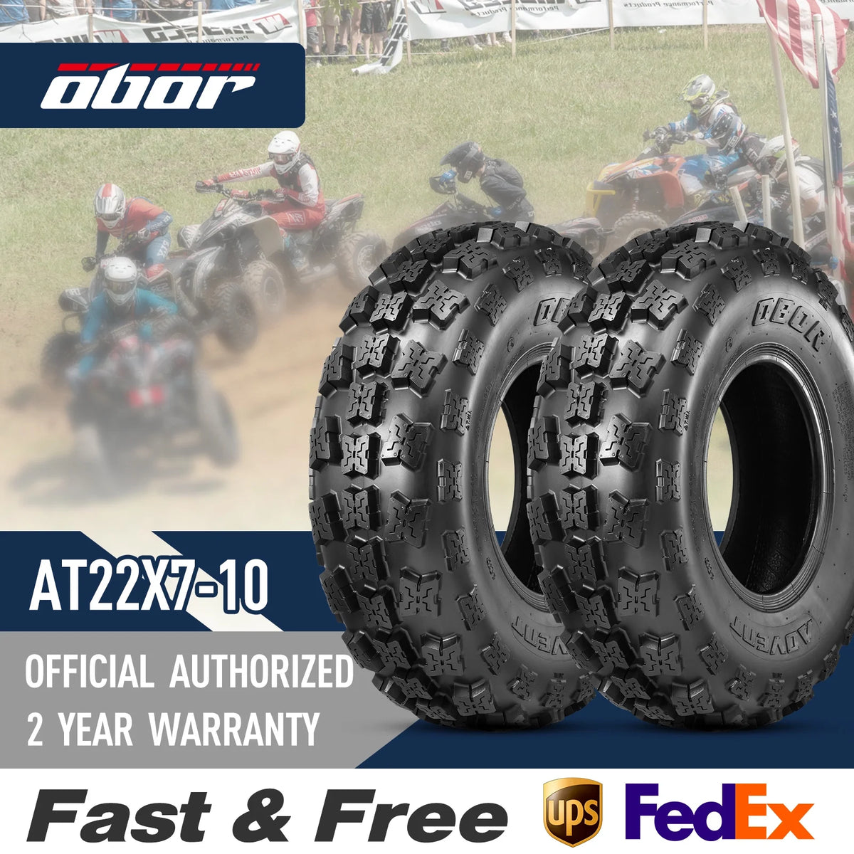 22x7x10 6 Ply ATV All Terrain Tires Set of 2 I103