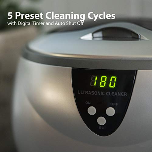 Ultrasonic Jewelry and Eyeglass Cleaner with Digital Timer 2 Pack A3589