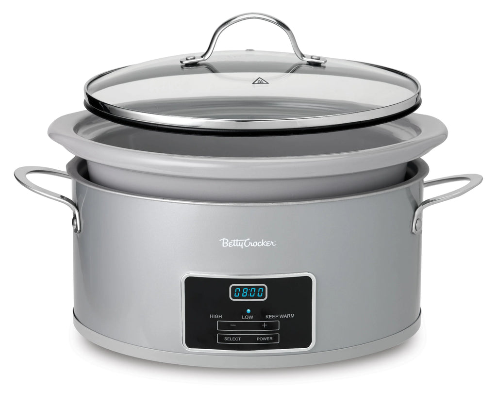 6-Quart Oval Digital Programmable Slow Cooker with LCD Display R887437