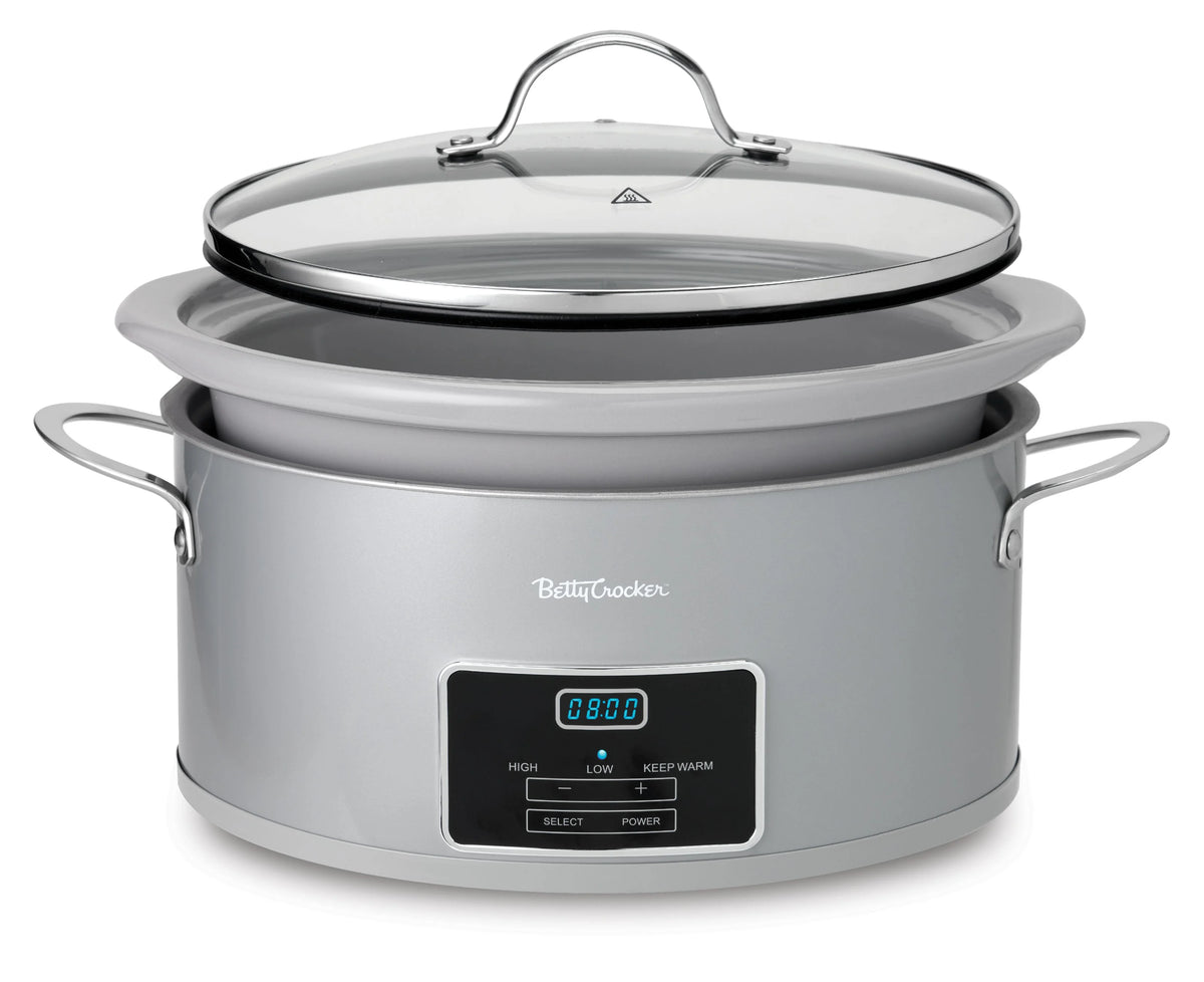 6-Quart Oval Digital Programmable Slow Cooker with LCD Display R887437
