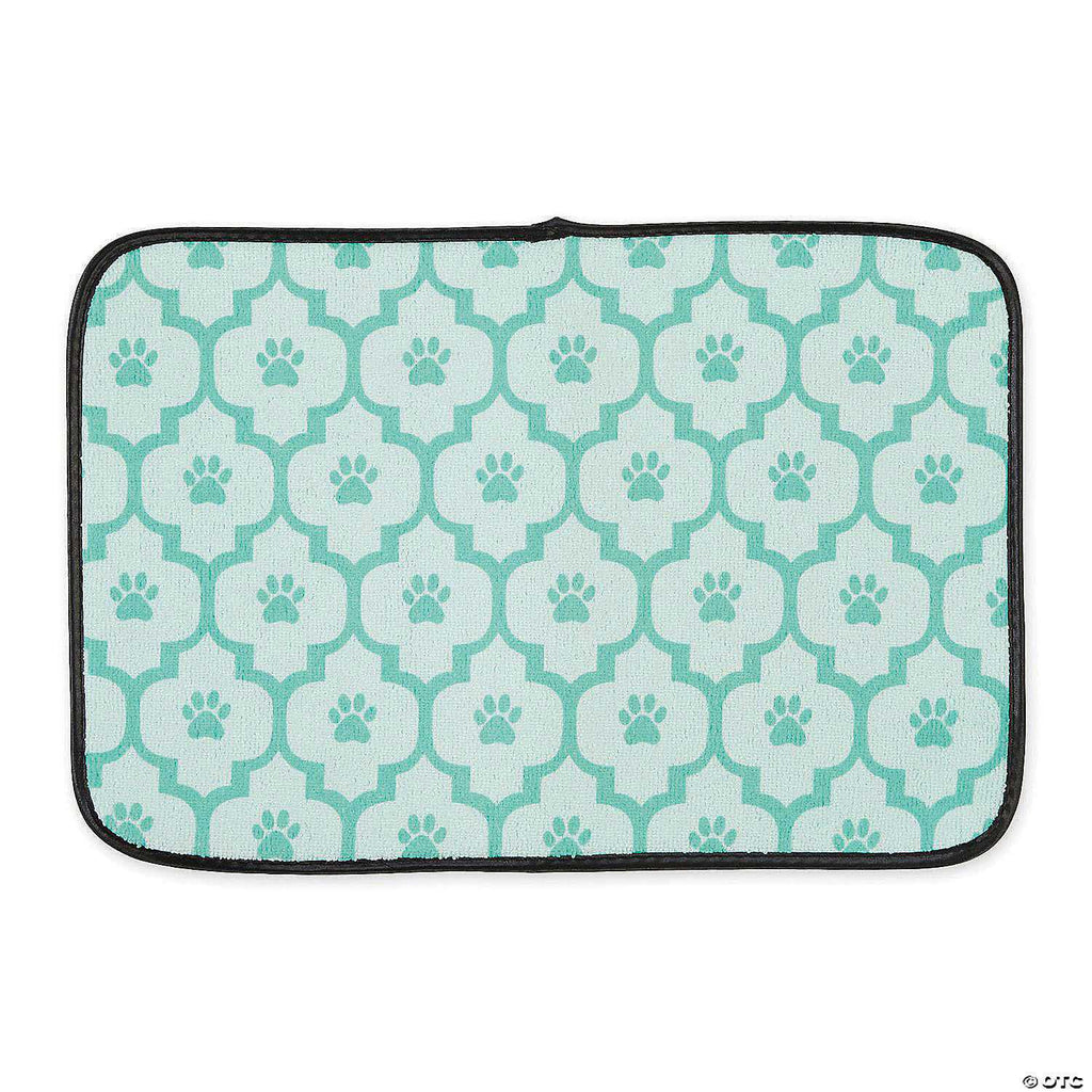 Off White Lattice Paw Pet Mat M25830