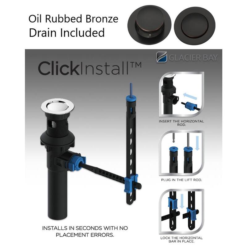 Bronze 2-Handle High-Arc Bathroom Faucet W7878