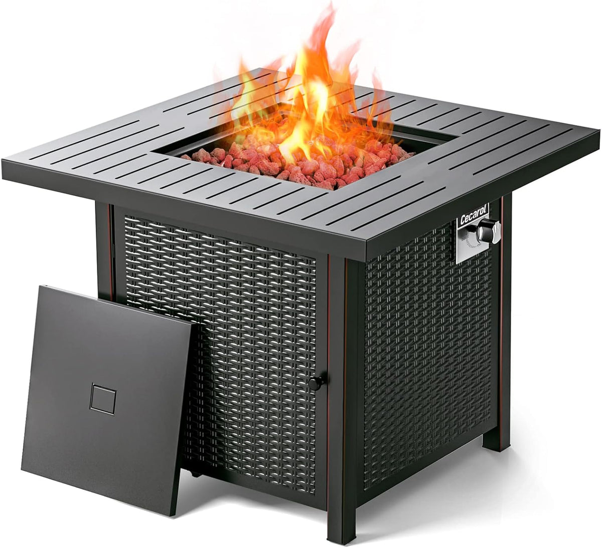 Propane Fire Pit Table with Lid 28 Auto-Ignition 50000 BTU W171066