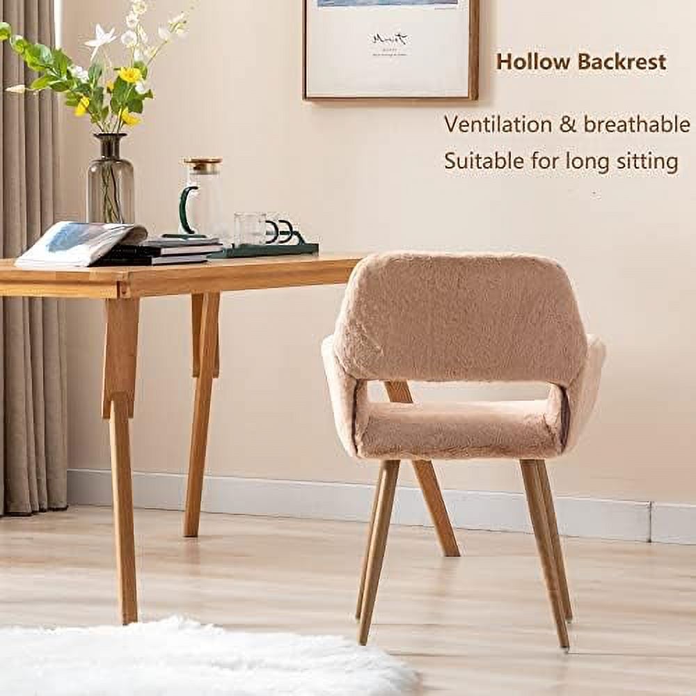Faux Sherpa Accent Armchair with Metal Legs Q98080