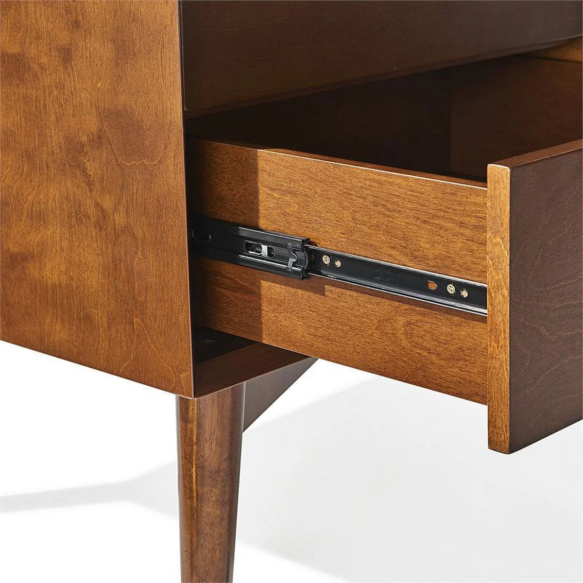 Mid-Century Wood Media Console Table in Mahogany B768
