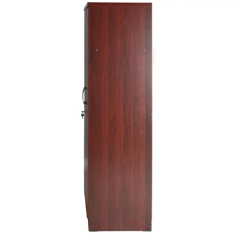 Queen Bed and Armoire Wardrobe Cabinet Set A681