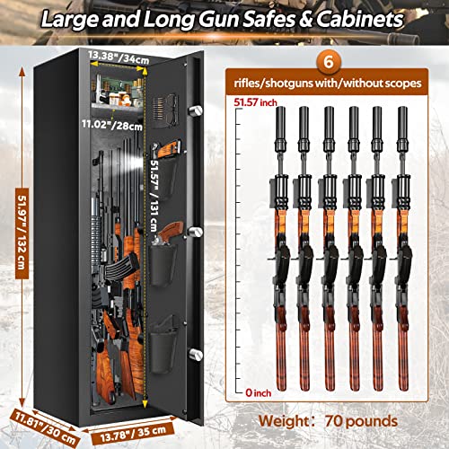 7-8 Rifle Gun Safe Fire Resistant with Removable Shelf Y16039